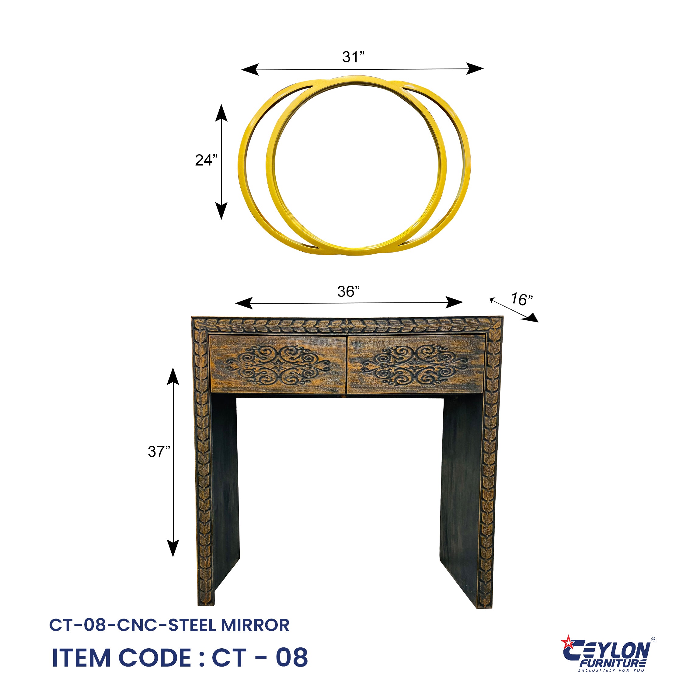 CT-08-CNC-STEEL MIRROR