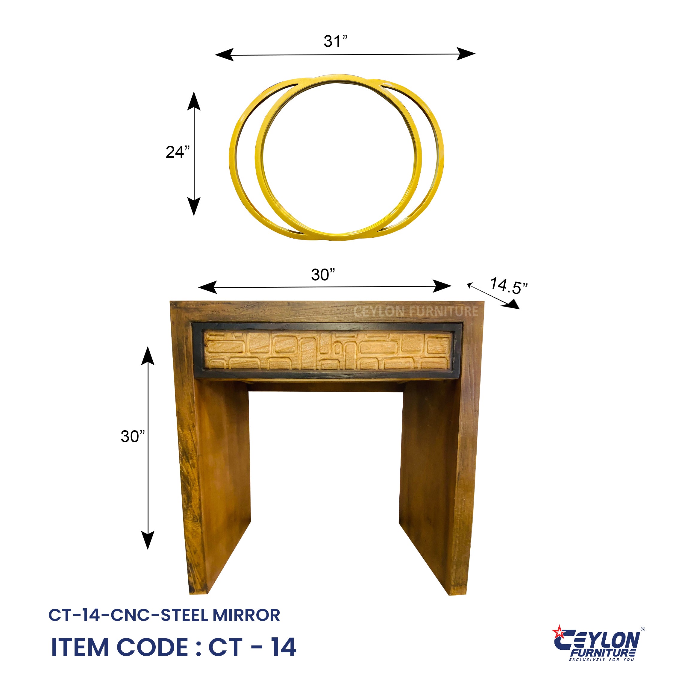 CT-14-CNC-STEEL MIRROR