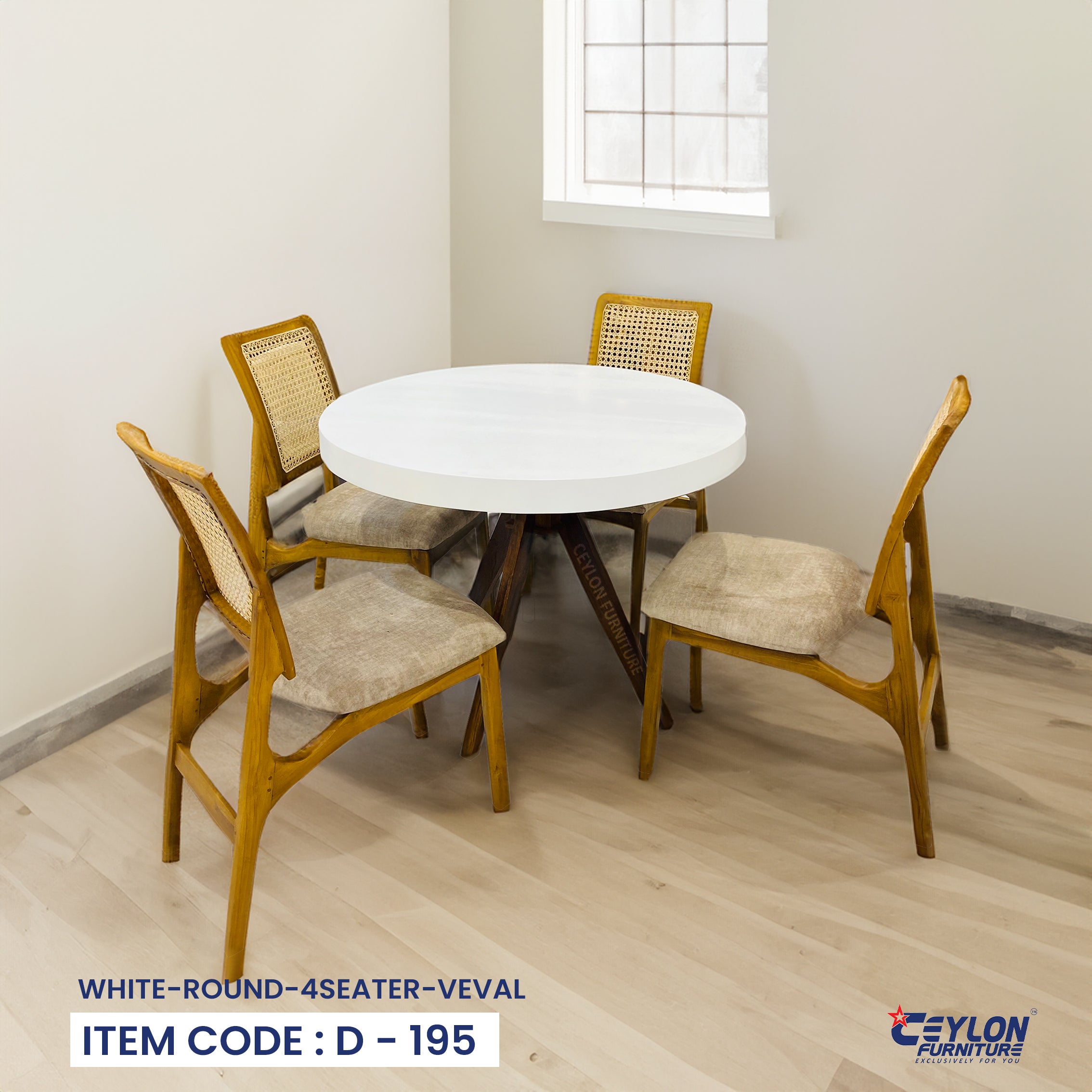 WHITE-ROUND-4SEATER-VEVAL