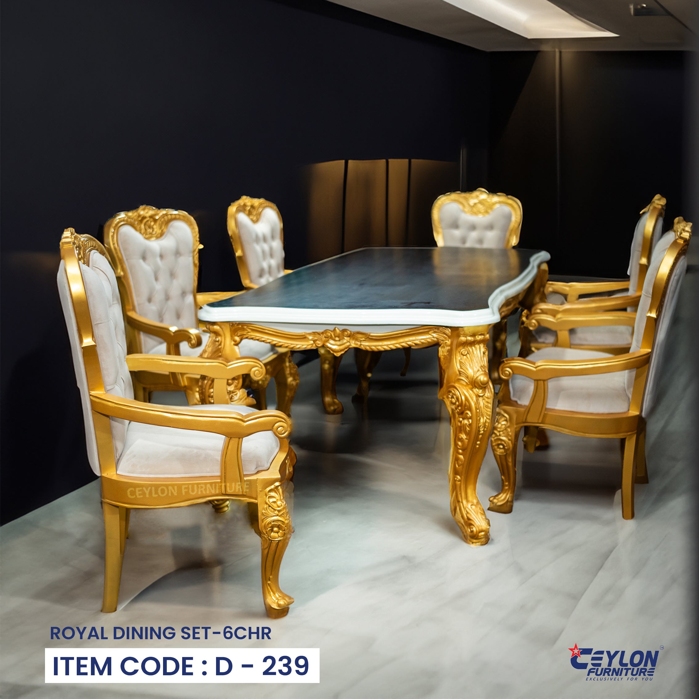 ROYAL DINING SET-6CHR