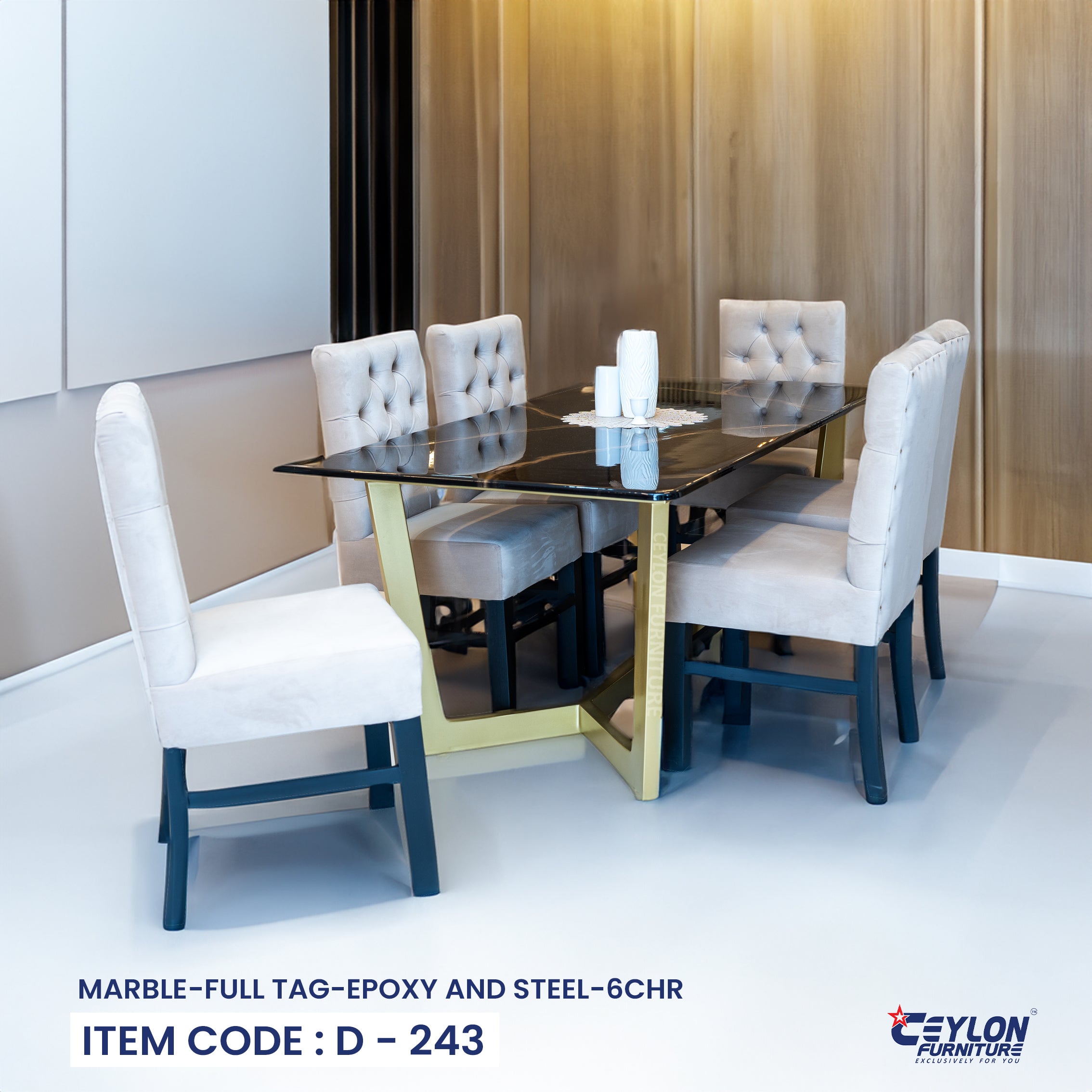 MARBLE-FULL TAG-EPOXY AND STEEL-6CHR