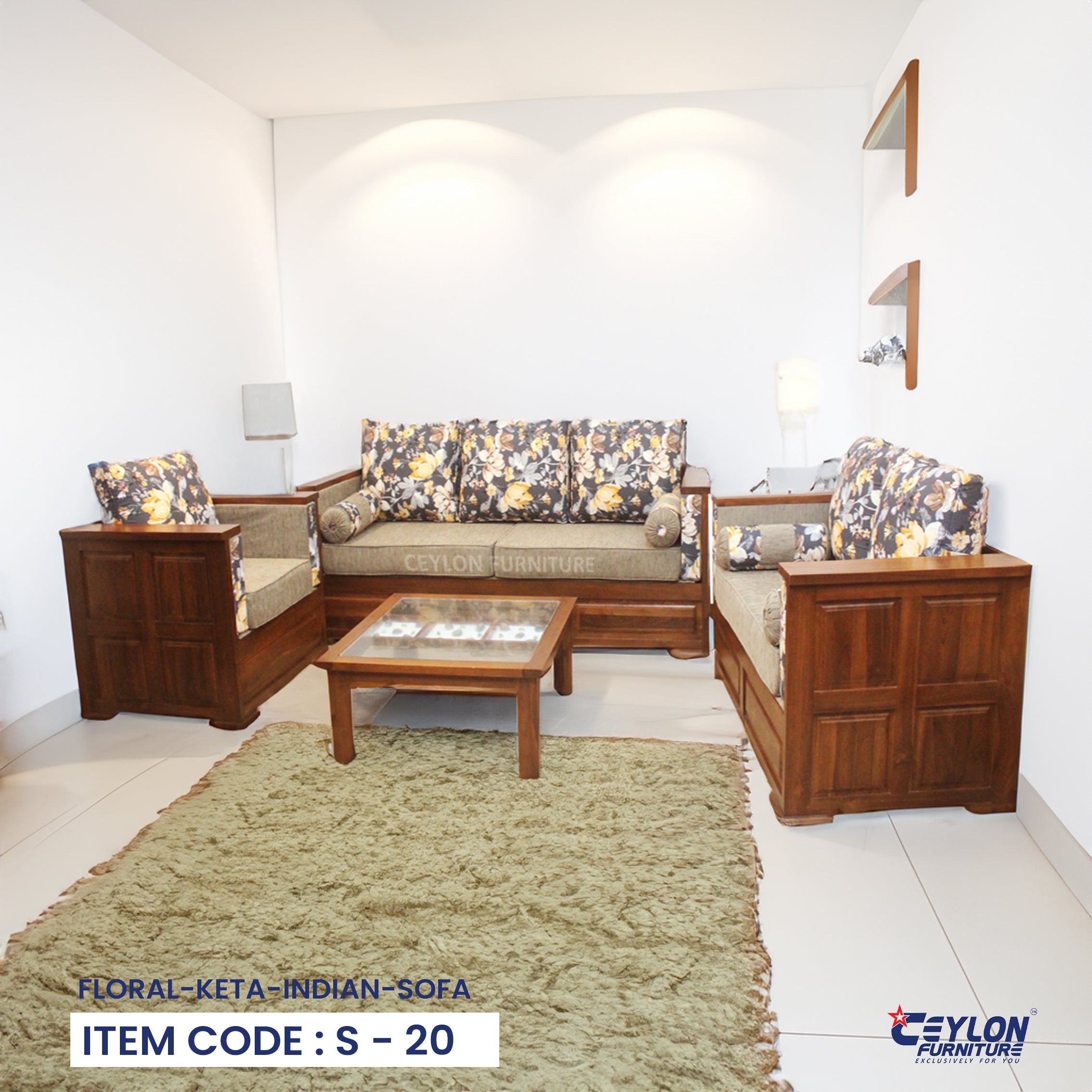 Floral Keta Indian Sofa