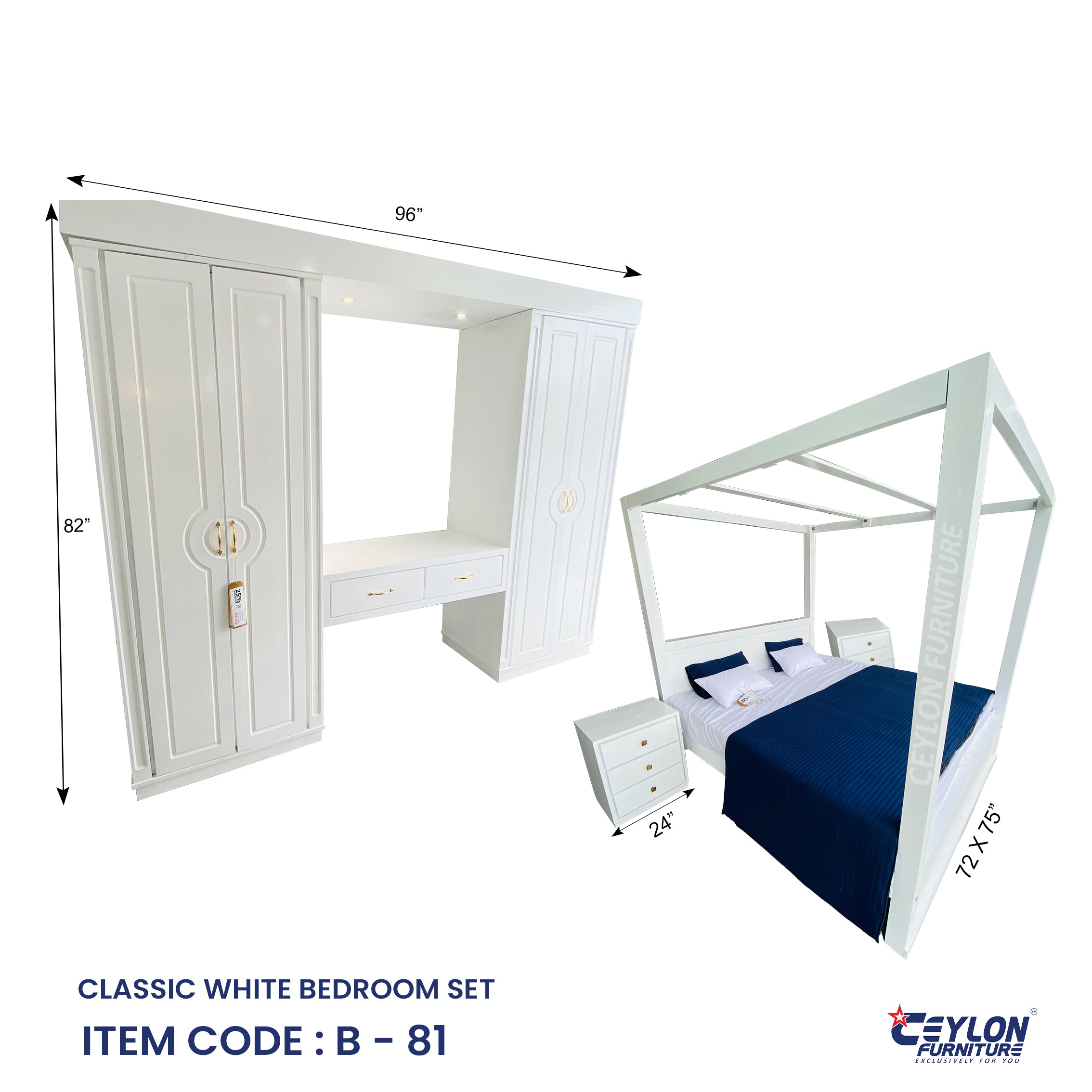 CLASSIC WHITE BEDROOM SET