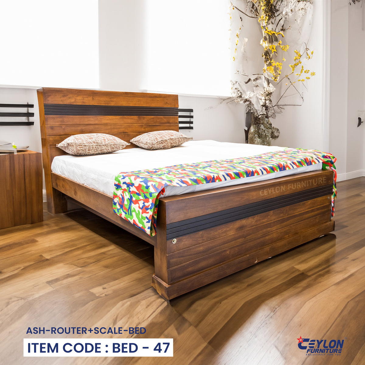 ASH-ROUTER+SCALE-BED – Ceylon Furniture