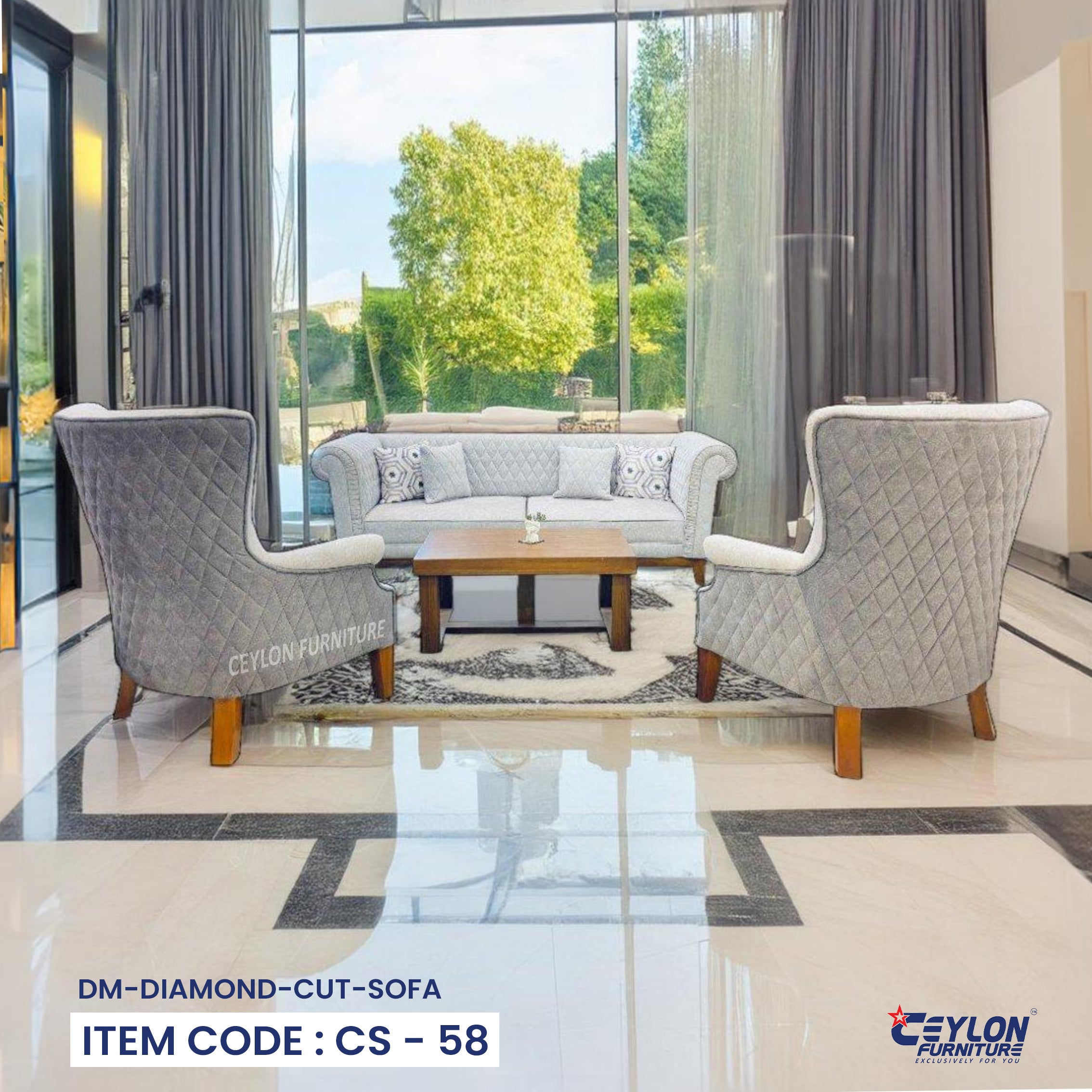 DM Diamond Cut Sofa