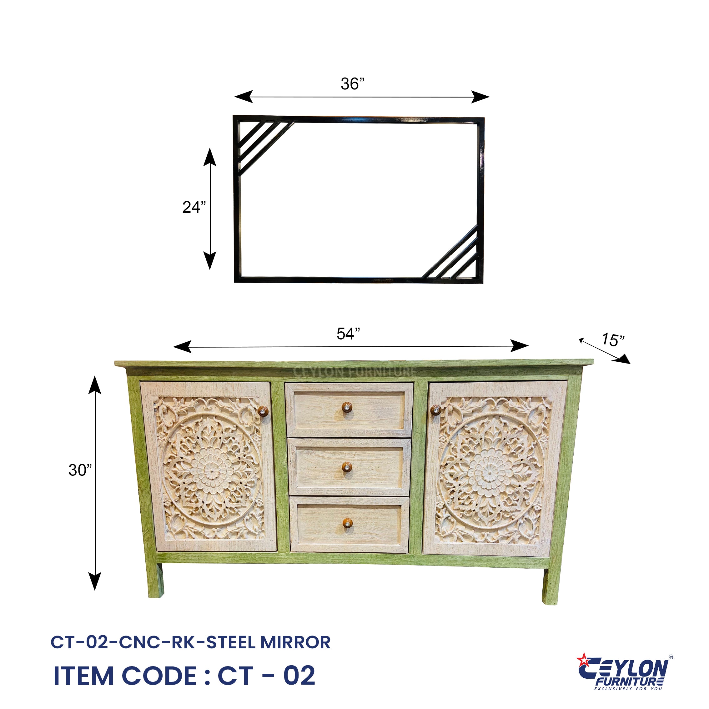 CT-02-CNC-RK-STEEL MIRROR