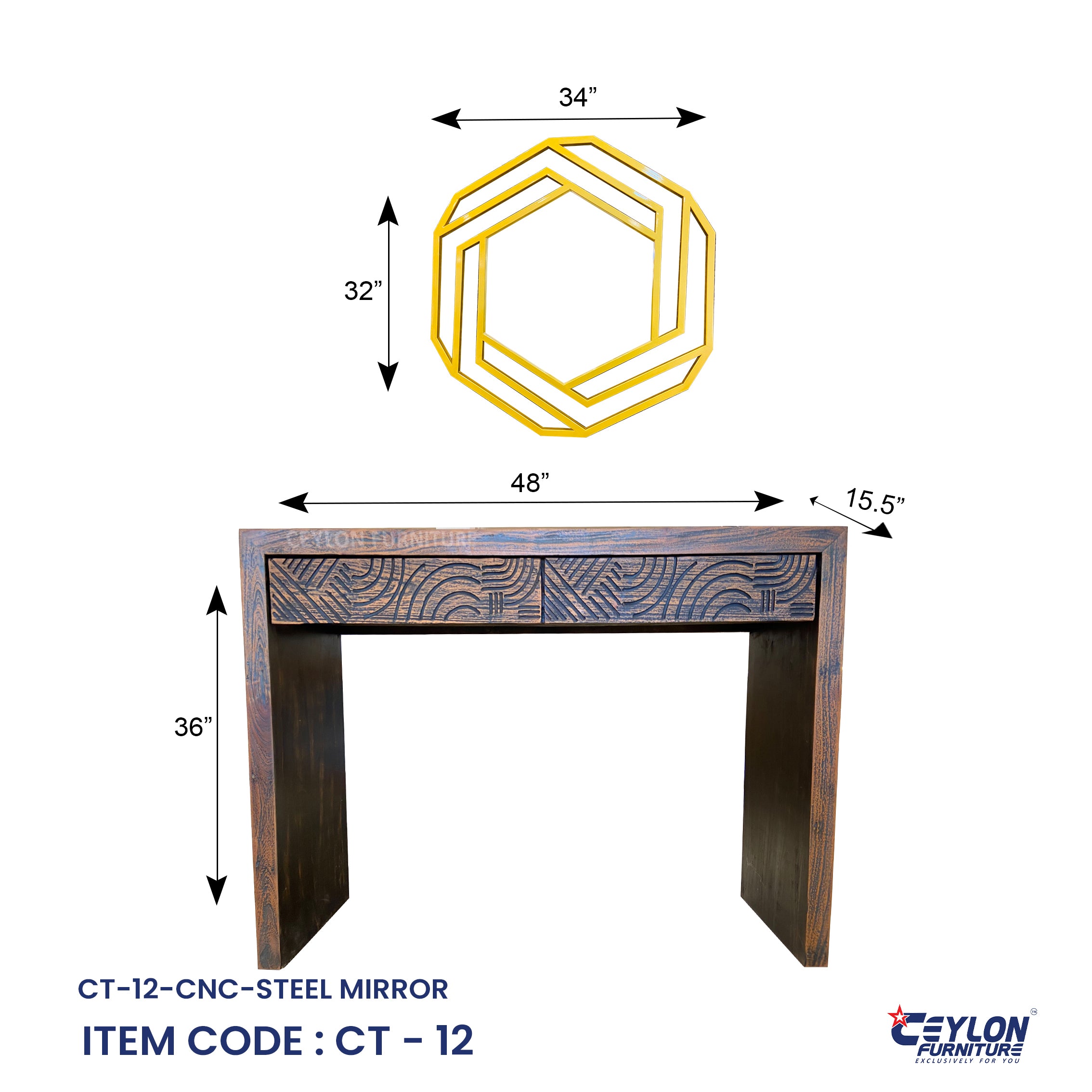 CT-12-CNC-STEEL MIRROR