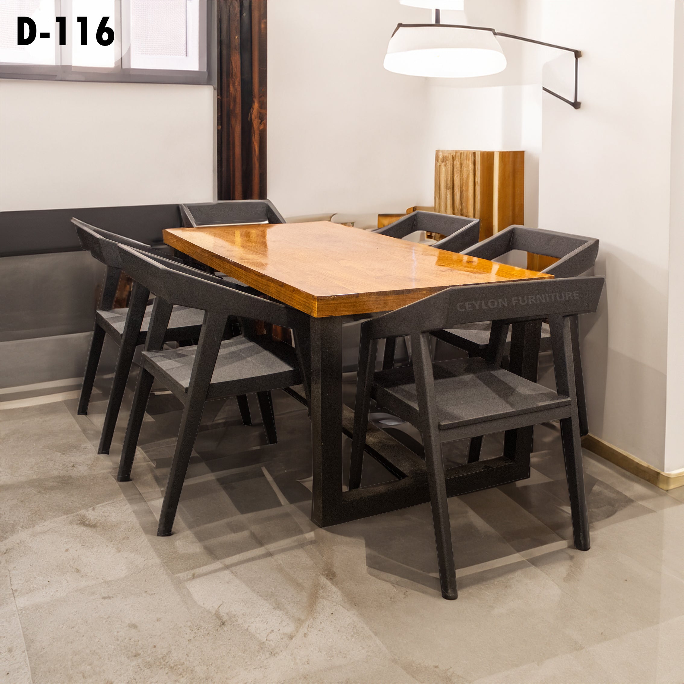 U-TABLE+SQUARE-6-BALCK