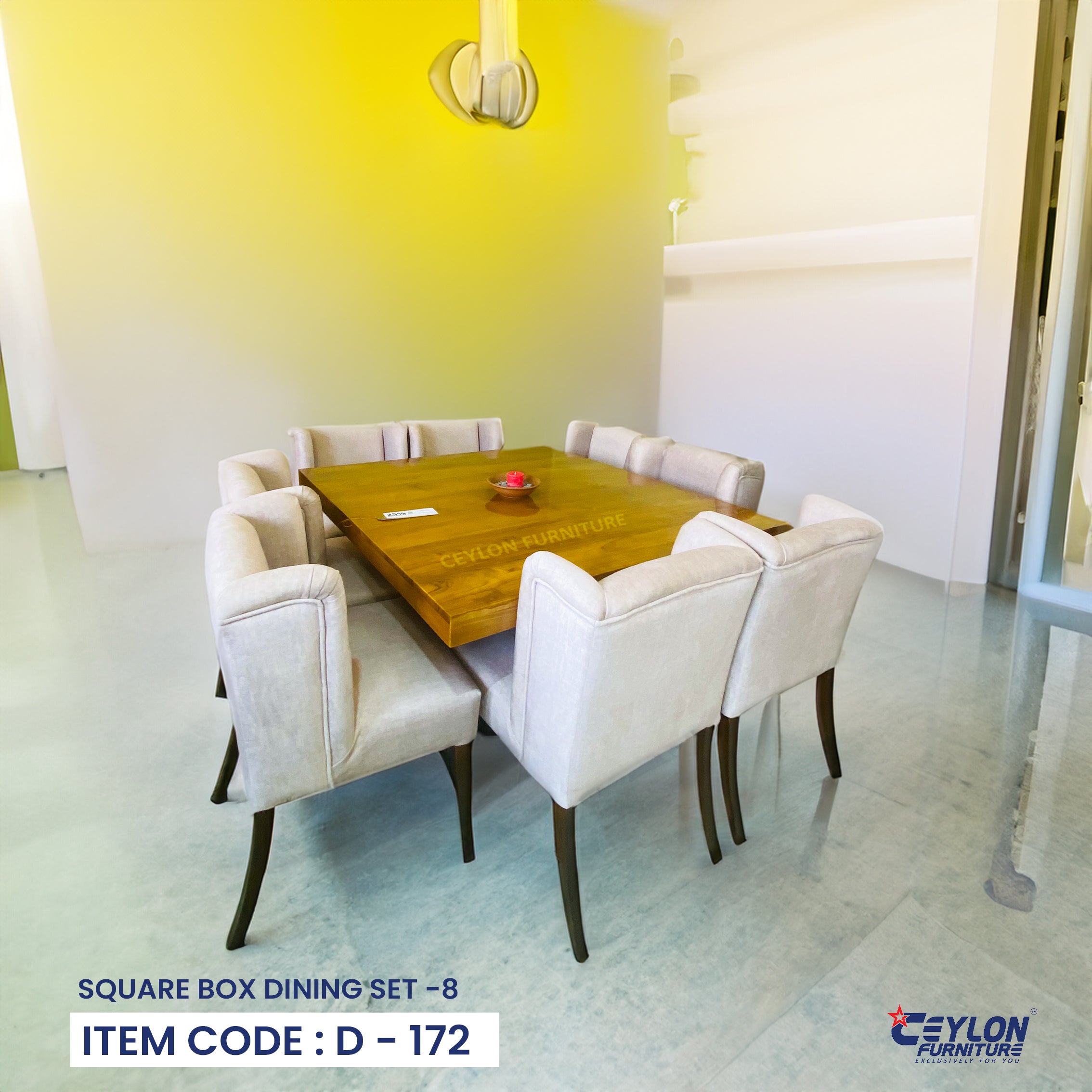 SQUARE BOX DINING SET -8