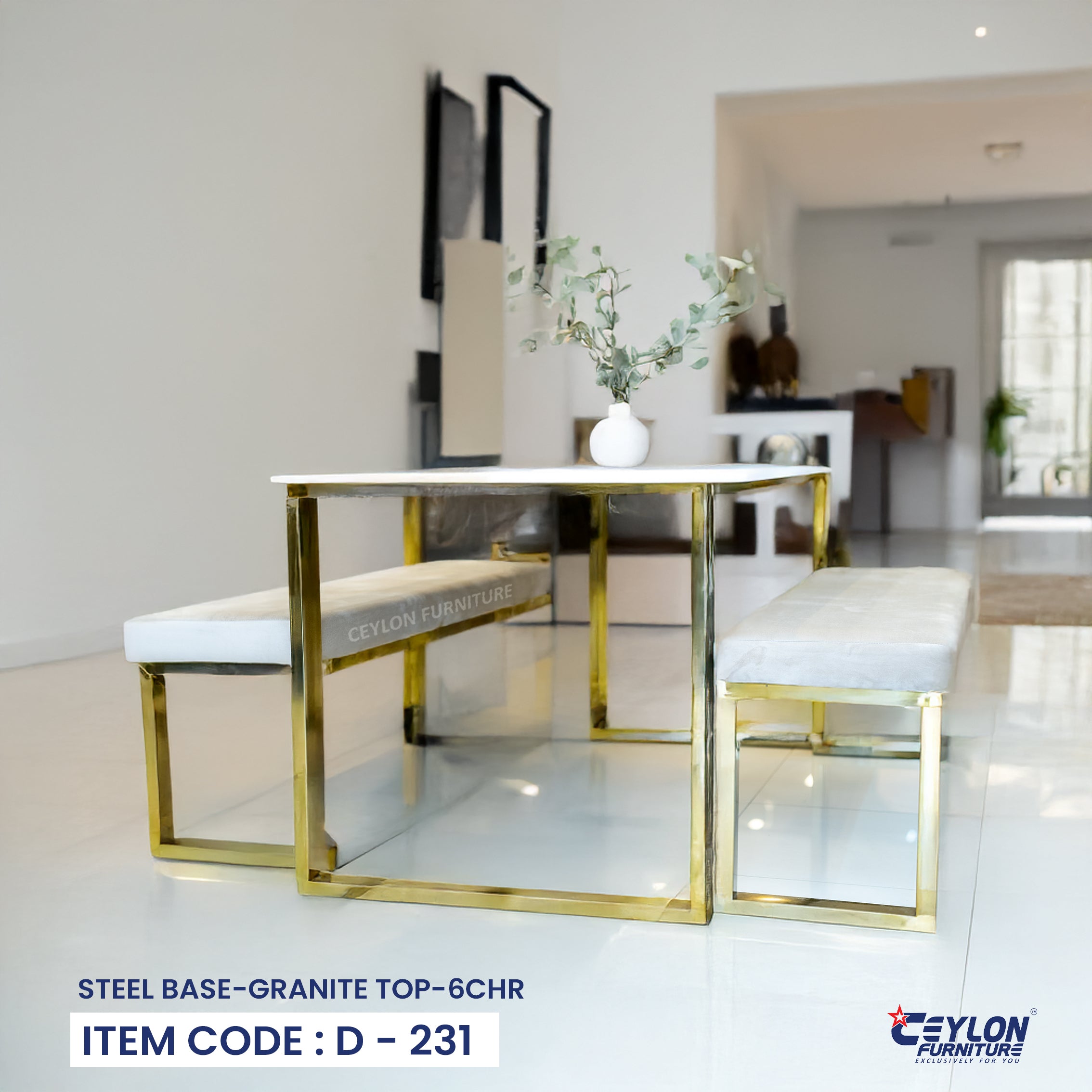 STEEL BASE-GRANITE TOP-6CHR