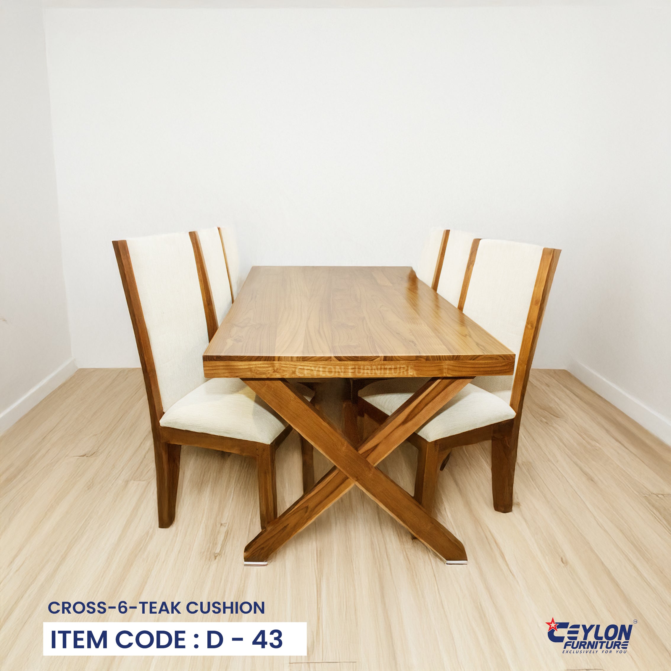 CROSS-6-TEAK CUSHION