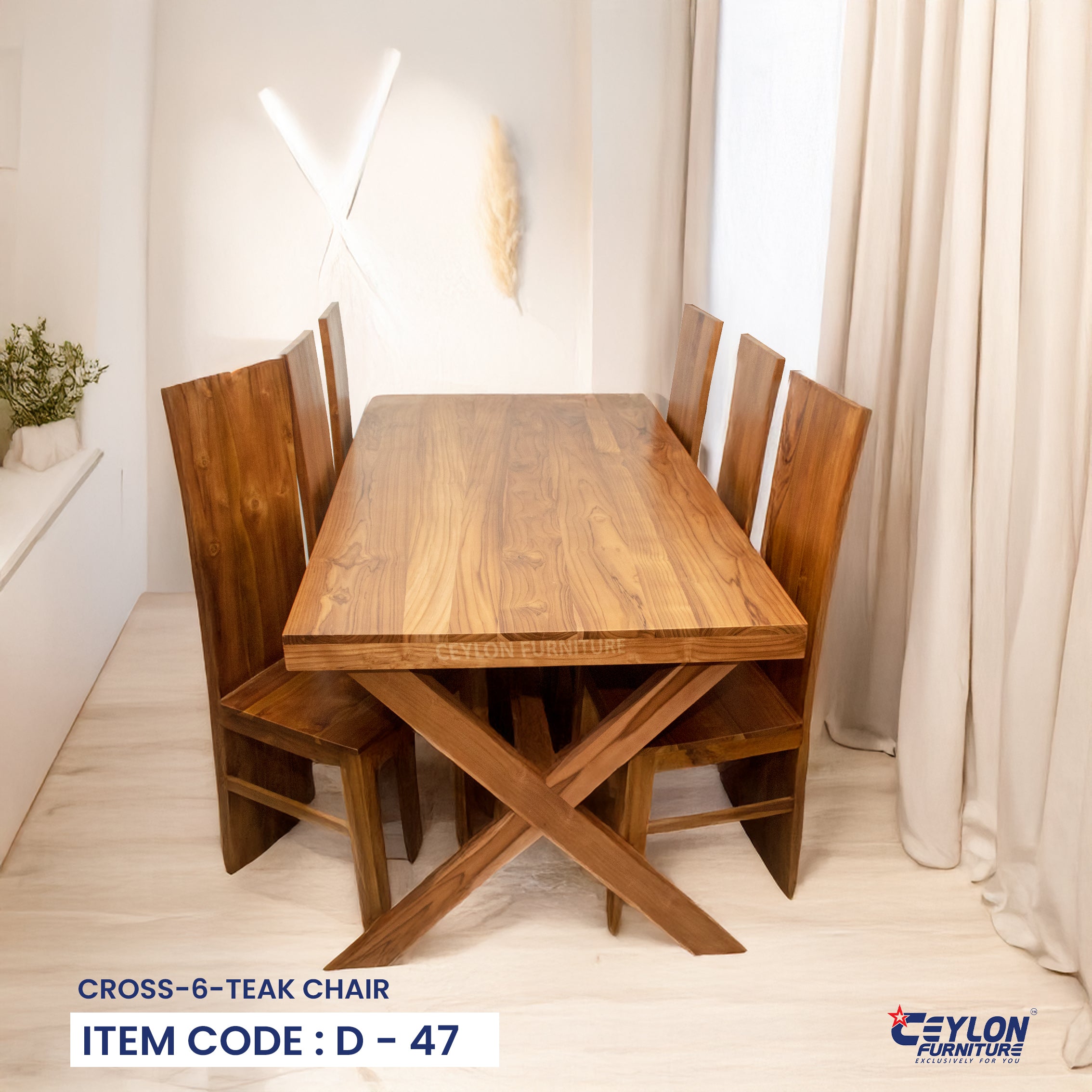 CROSS-6-TEAK CHAIR