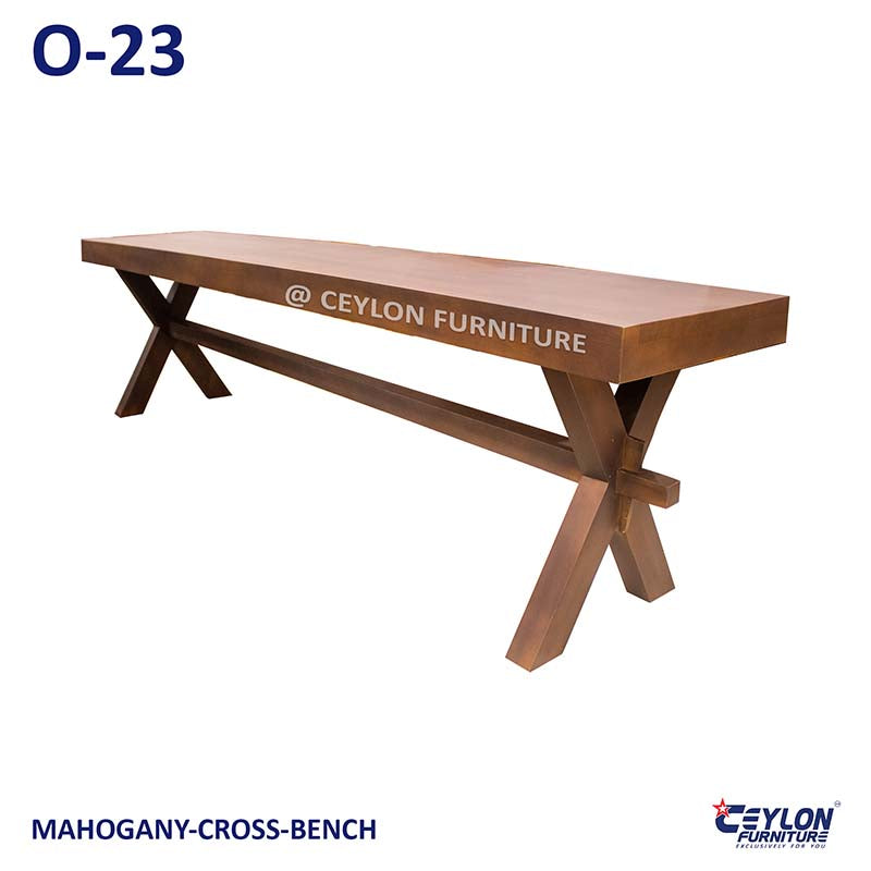 MAHOGANY-CROSS-BENCH