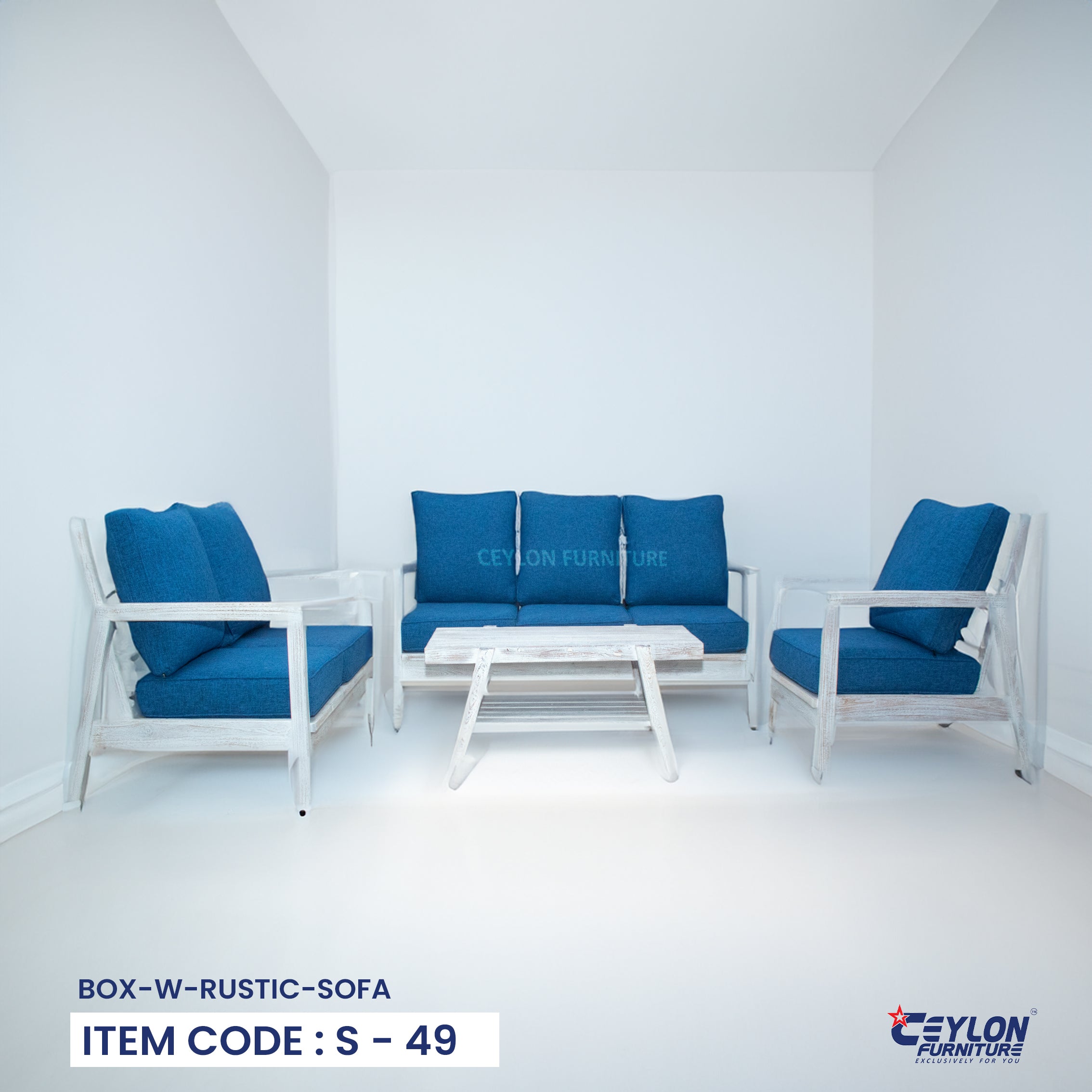 Box W Rustic Sofa