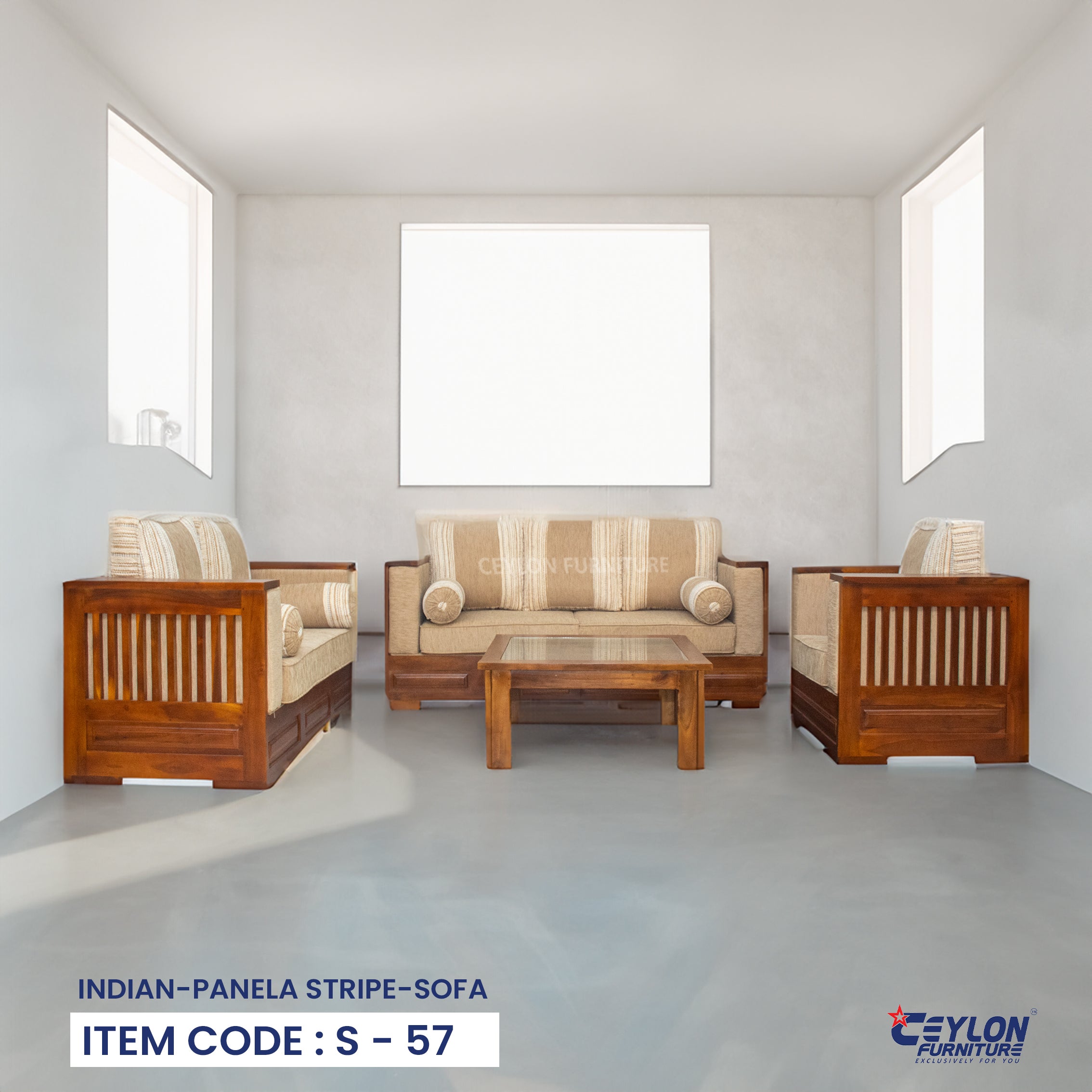 Indian Panela Stripe Sofa