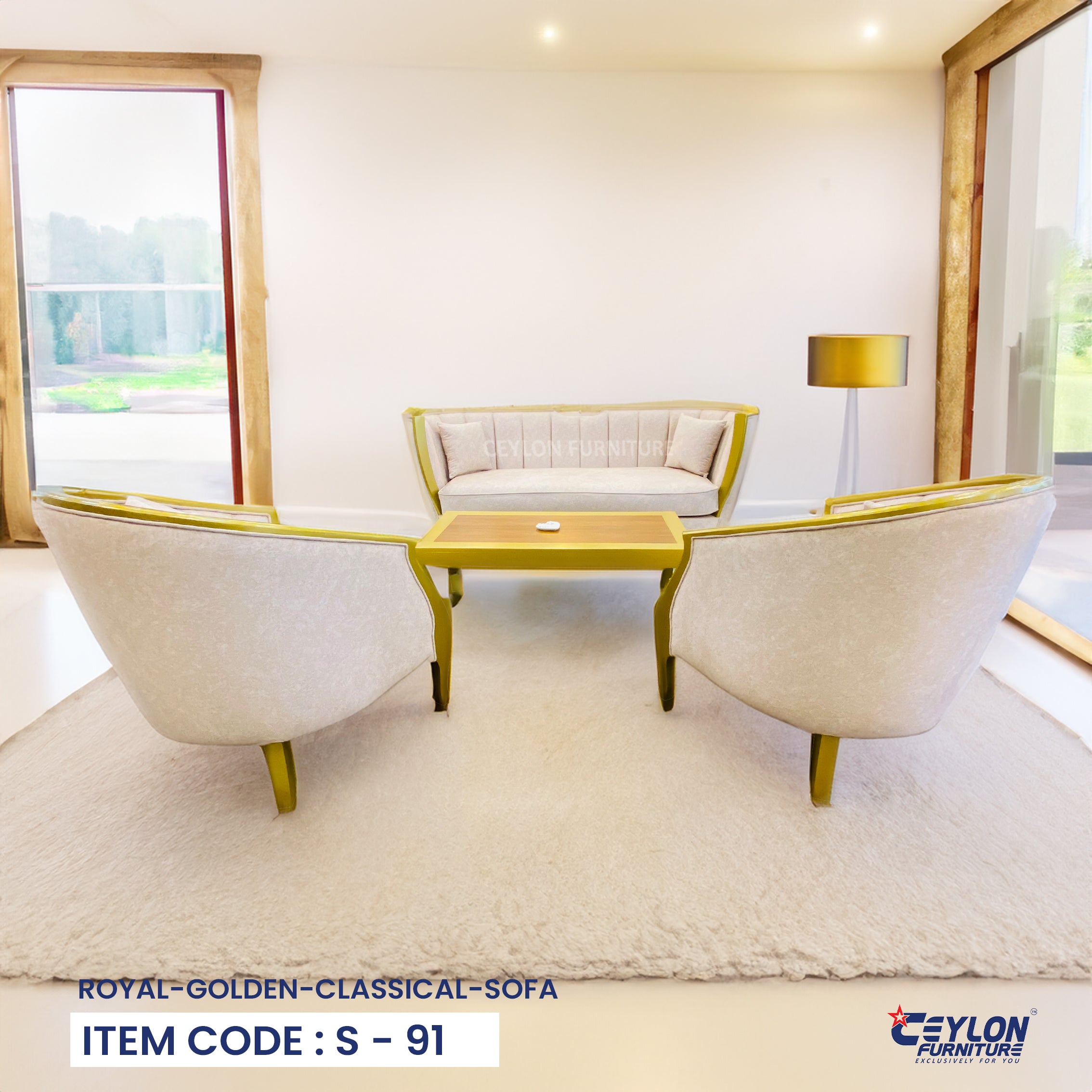 Royal Golden Classical Sofa