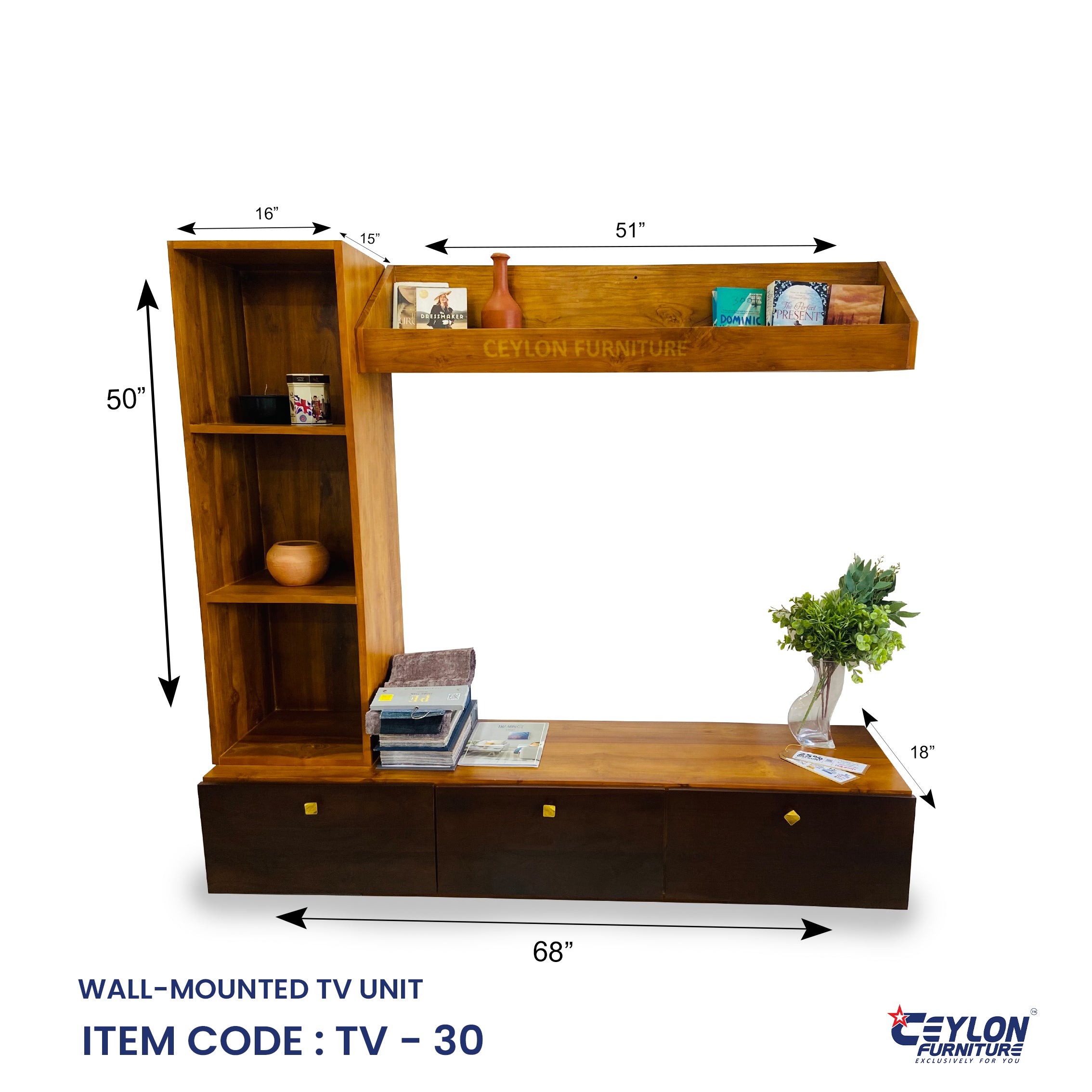 WALL-MOUNTED TV UNIT